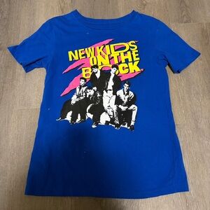 Blue Graphic New Kids on the block T-Shirt